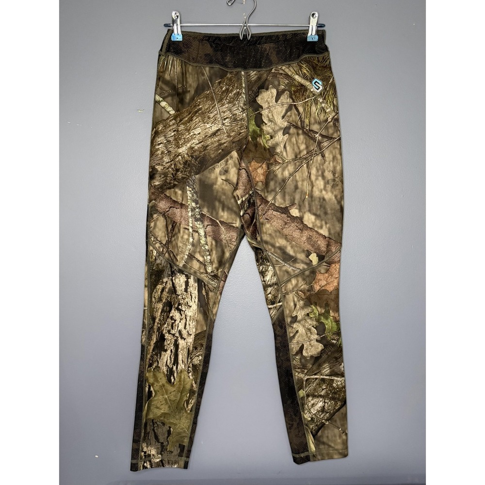 ScentLok Base Layer Pants Mens M Mossy Oak Camo Fleece Lined Thermal Hunting